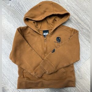 Carhartt Toddler Hooded Zip Sweatshirt in Carhartt Brown